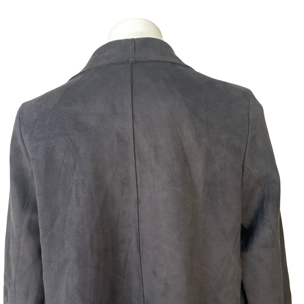 MOD Long Sleeve Open Front Faux Suede Coatigan, Sz M - Picture 10 of 14